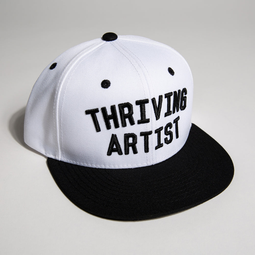 2-Tone Snapback - White with Black Brim