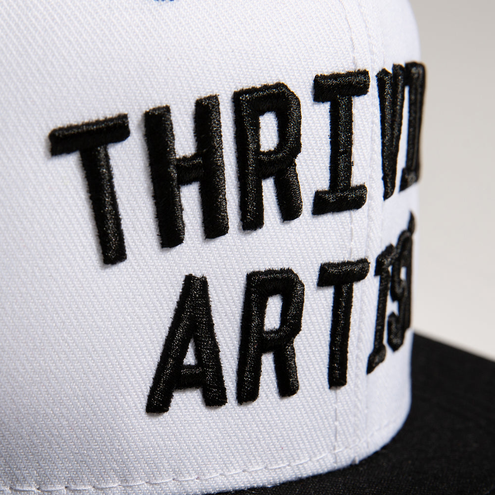 2-Tone Snapback - White with Black Brim